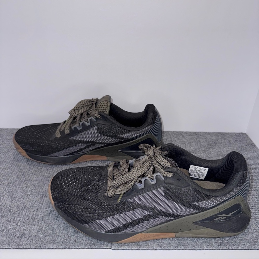 Reebok Nano X1 Men's Training Shoes Size 7.5 Black/Army Green/Grey7 GY1969